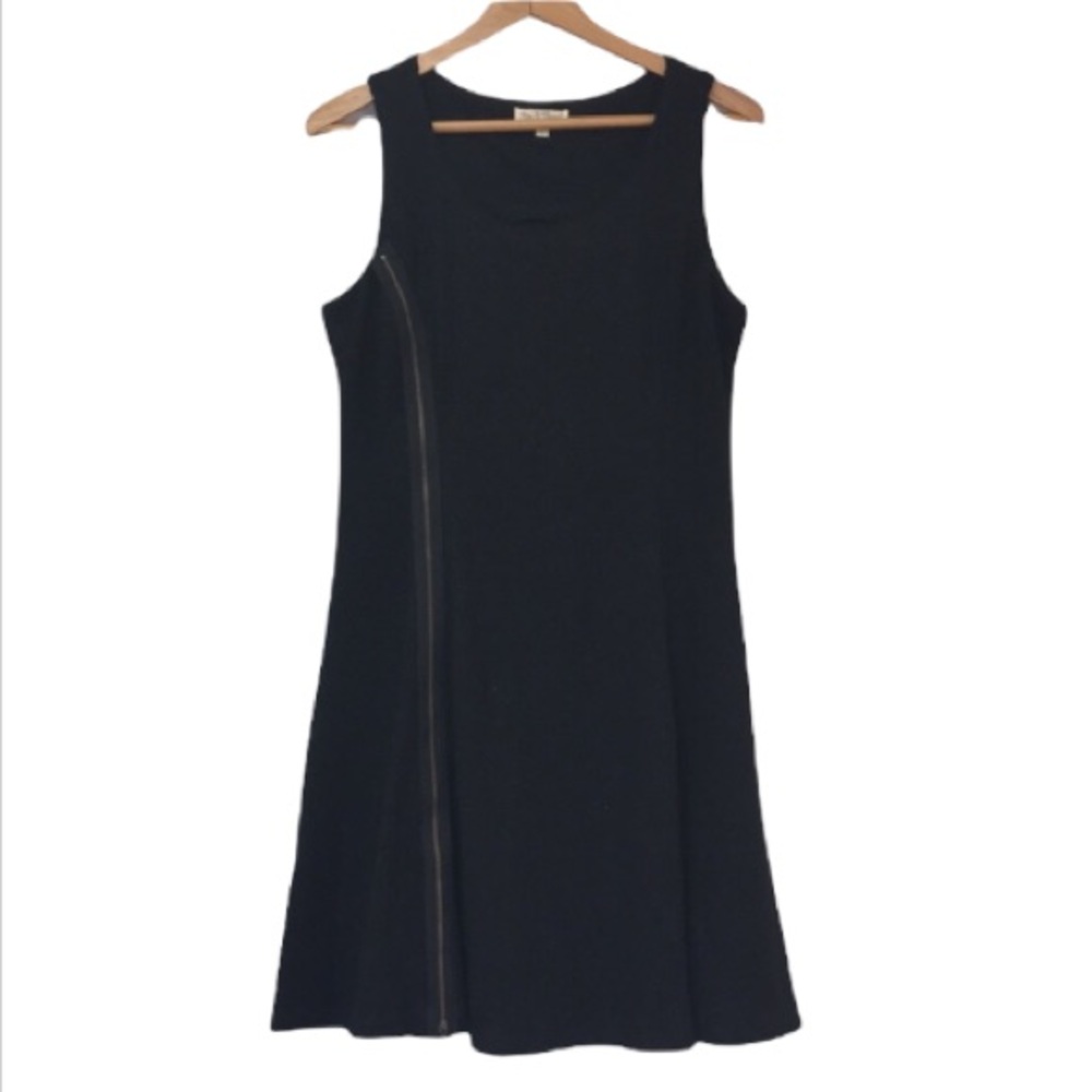 Hem & Thread Gray Glitter Sleeveless Tank fit and Flare Mini Dress Side Zipper
